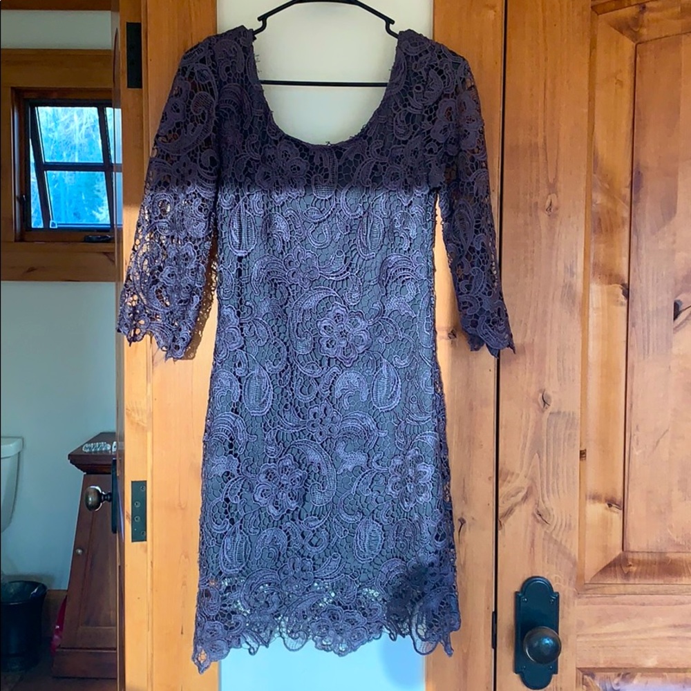 Purple lace dress
